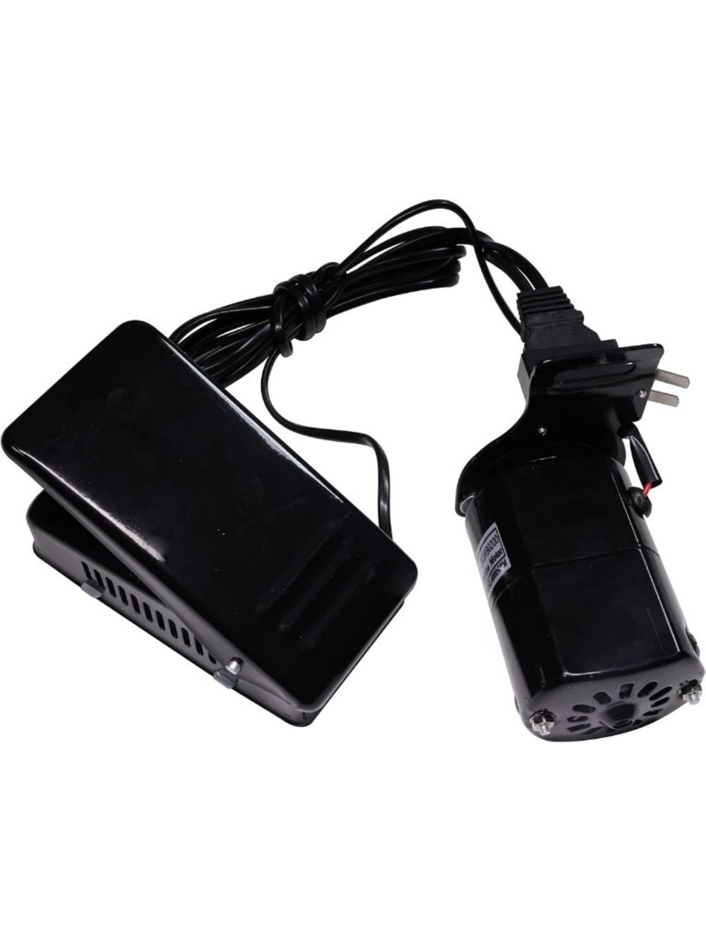 Home Sewing Machine Motor with Foot Pedal, Belt, Bracket & Carbon Brush - Black